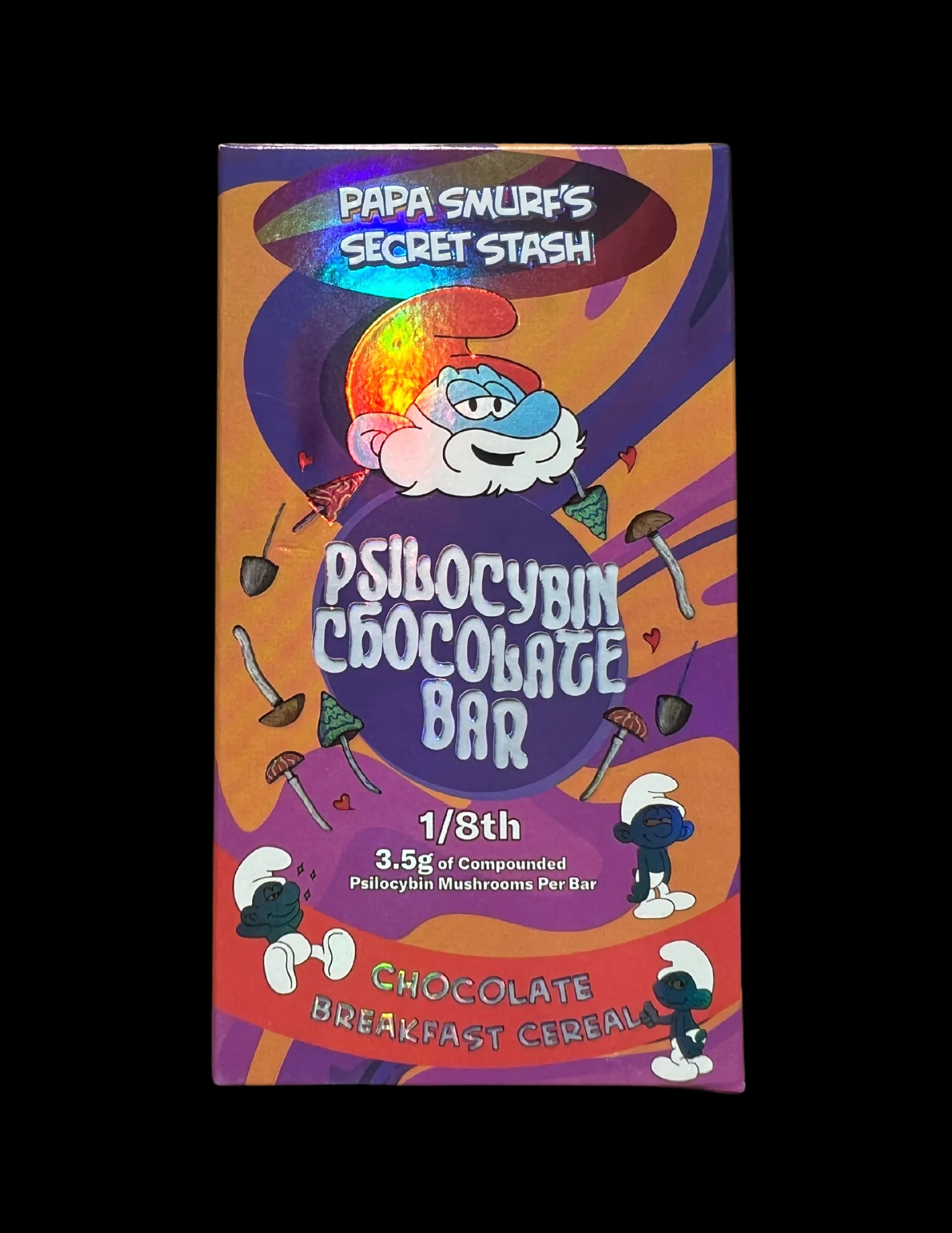Papa smurf's secret stash shroom bar | Papa Smurf's secret stash psilocybin chocolate Bar