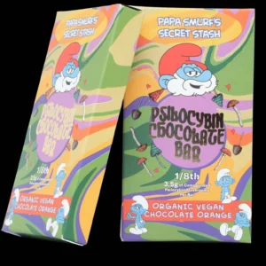 Papa smurf's secret stash shroom bar | Papa Smurf's secret stash psilocybin chocolate Bar